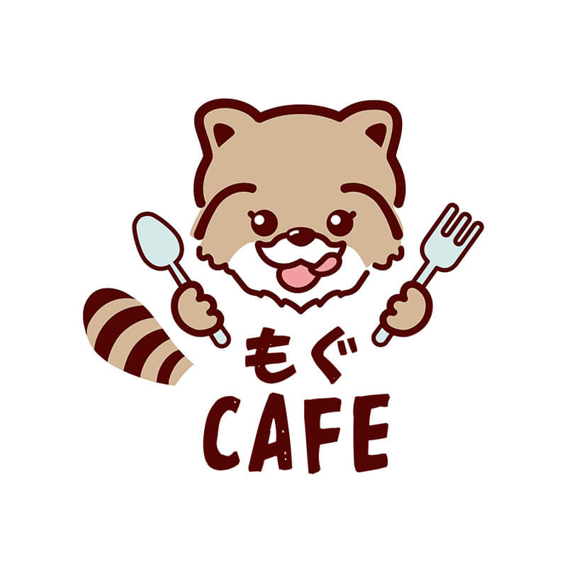 ひげぞ～のもぐもぐCAFEのロゴ