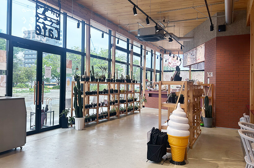 ひげぞ～のもぐもぐCAFEの店内の風景